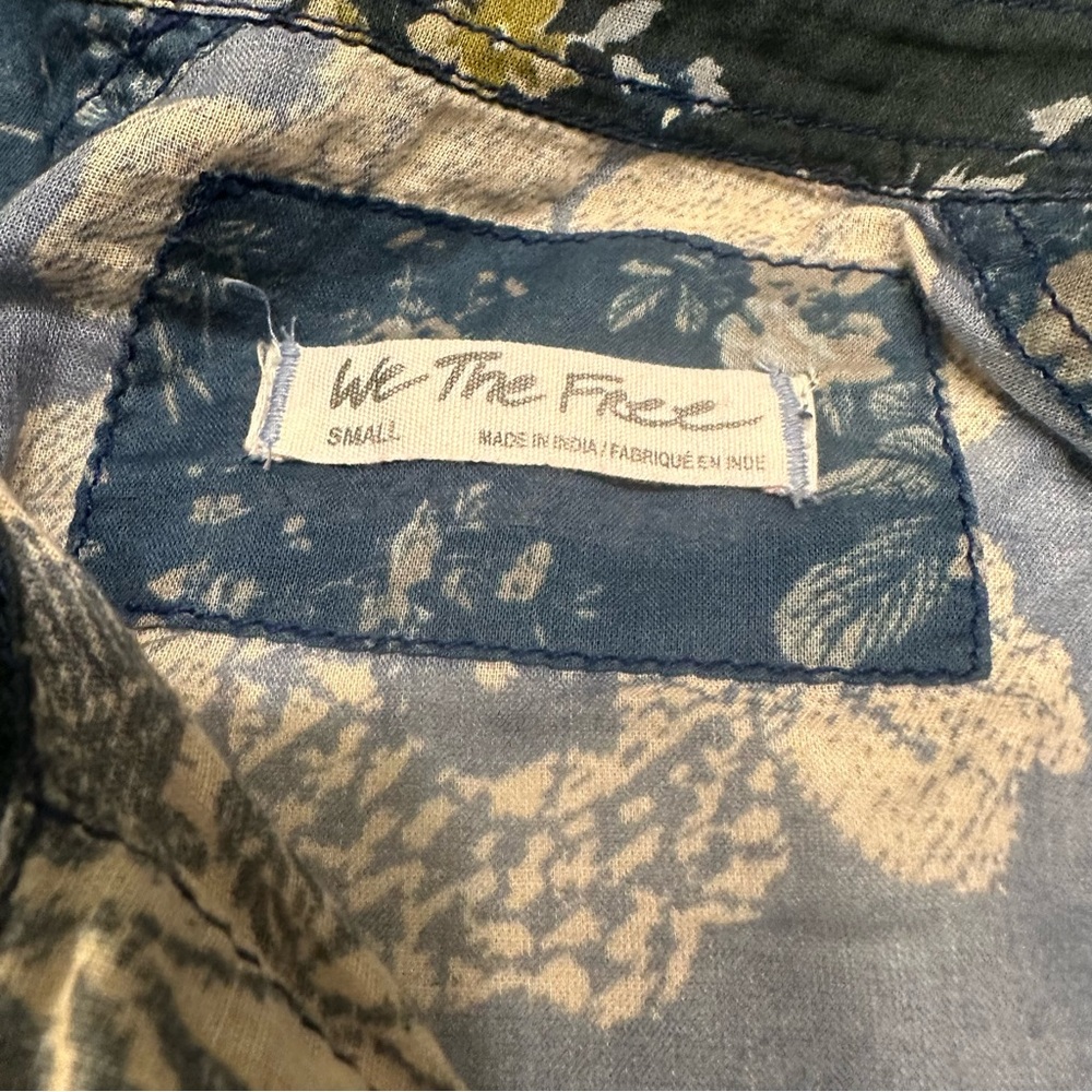 We‎ The Free Women's Patchwork Blouse - Blue and Black - Picture 6 of 7